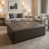 Luxury Cay - Truffle Upholstered Ottoman | Architectural Fabrics