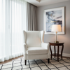 Embossed Reptile Skin Bright White Upholstered Chair | Architectural Fabrics