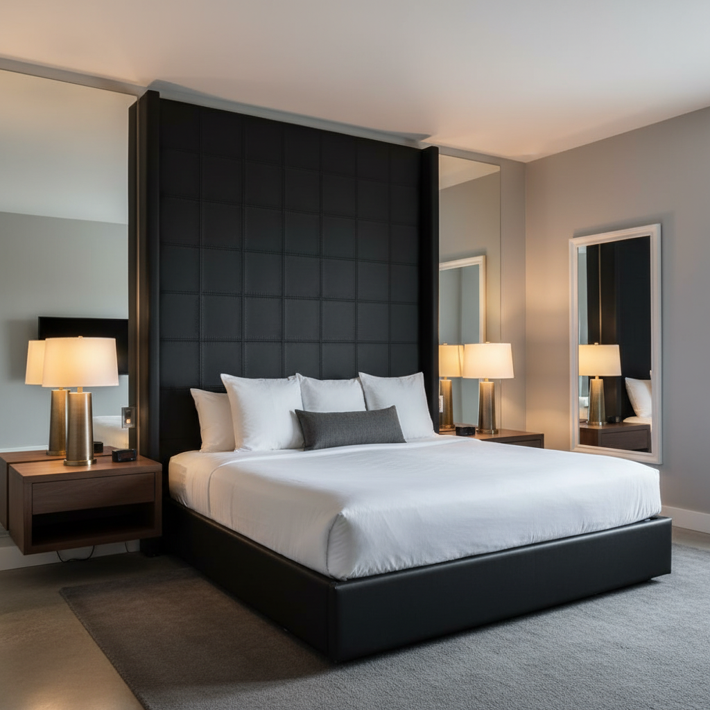 Puerto Plata - Black Upholstered Headboard | Architectural Fabrics