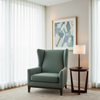 Smooth Solid Color Seafoam Green Upholstered Chair | Architectural Fabrics