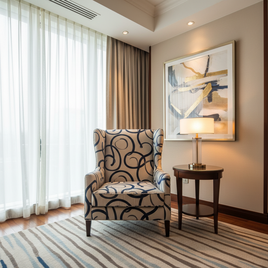 Dale City Gilded Upholstered Chair | Architectural Fabrics