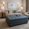 Basketry - Basketry Performance Vinyl Upholstered Ottoman | Architectural Fabrics