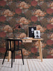 Famous Garden Black, Cream, Orange, Pink, Red Wallcovering | AS Creation