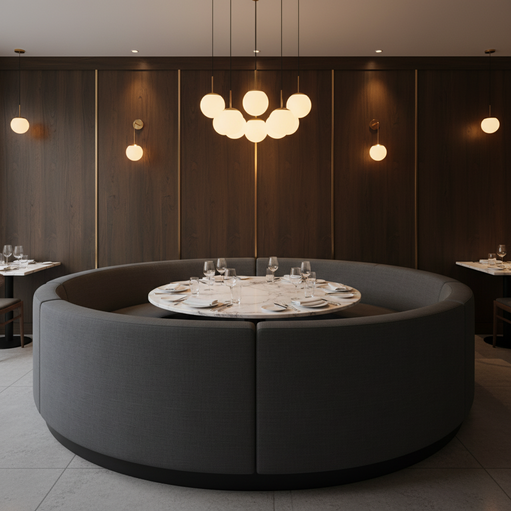 Maho Bay - Crow Upholstered Banquette | Architectural Fabrics