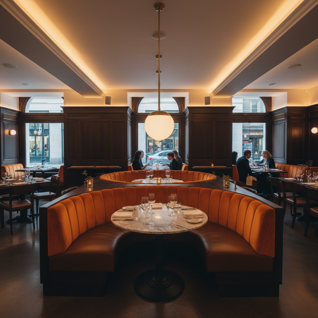 Bedford Bazaar Upholstered Banquette | Architectural Fabrics