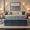 Norman Island - Pond Upholstered Ottoman | Architectural Fabrics