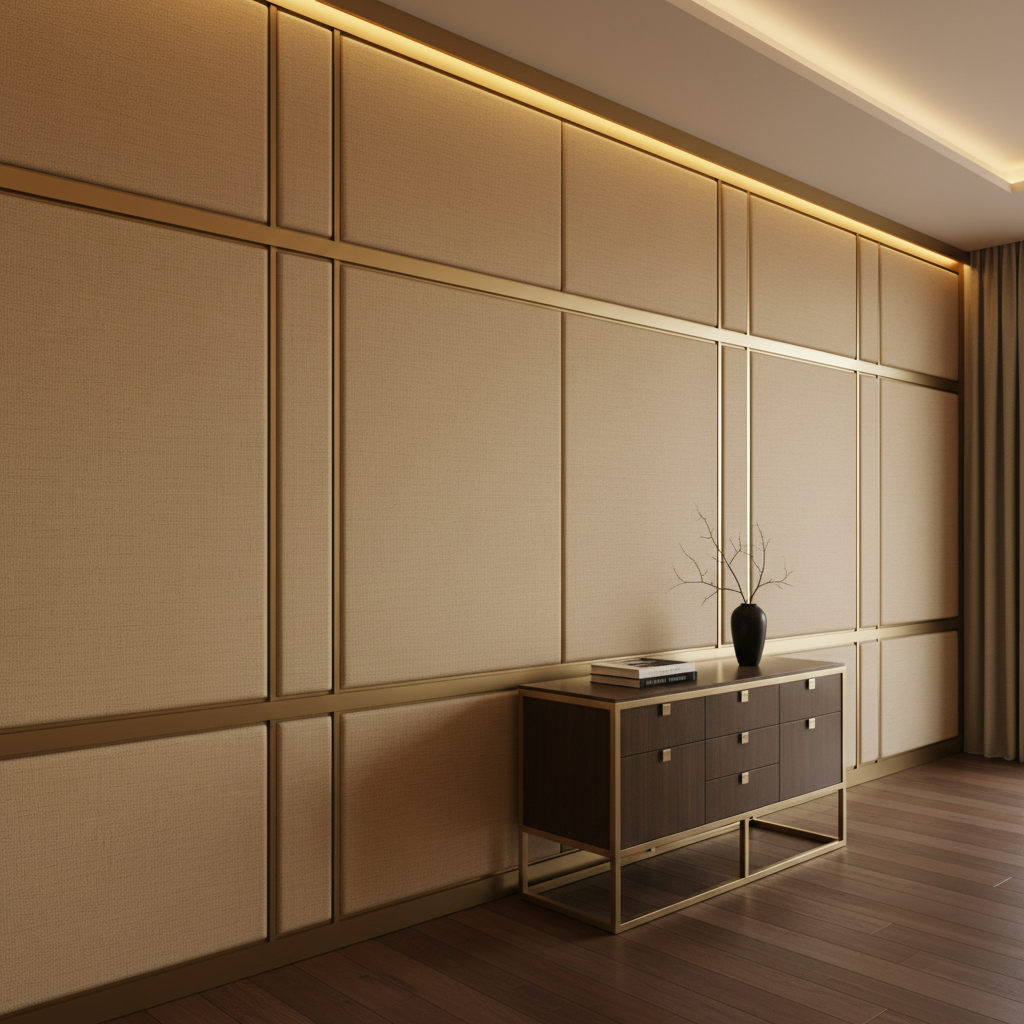 Linen Island - Neutral Upholstered Wall Panel | Architectural Fabrics