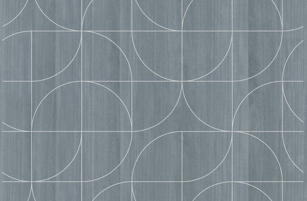 Narragansett-Pewter Wood Veneer Wallcovering | Phillipe Romano