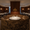 Crushed Velvet Texture Bronze Umber Upholstered Banquette | Architectural Fabrics