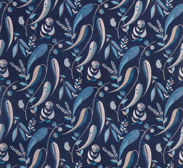Nina Campbell Fabric - Navy Blue Wallcovering | Nina Campbell