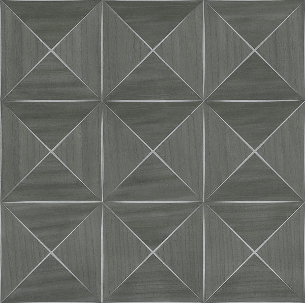 Cold Spring Harbor-Slate Wood Veneer Wallcovering | Phillipe Romano