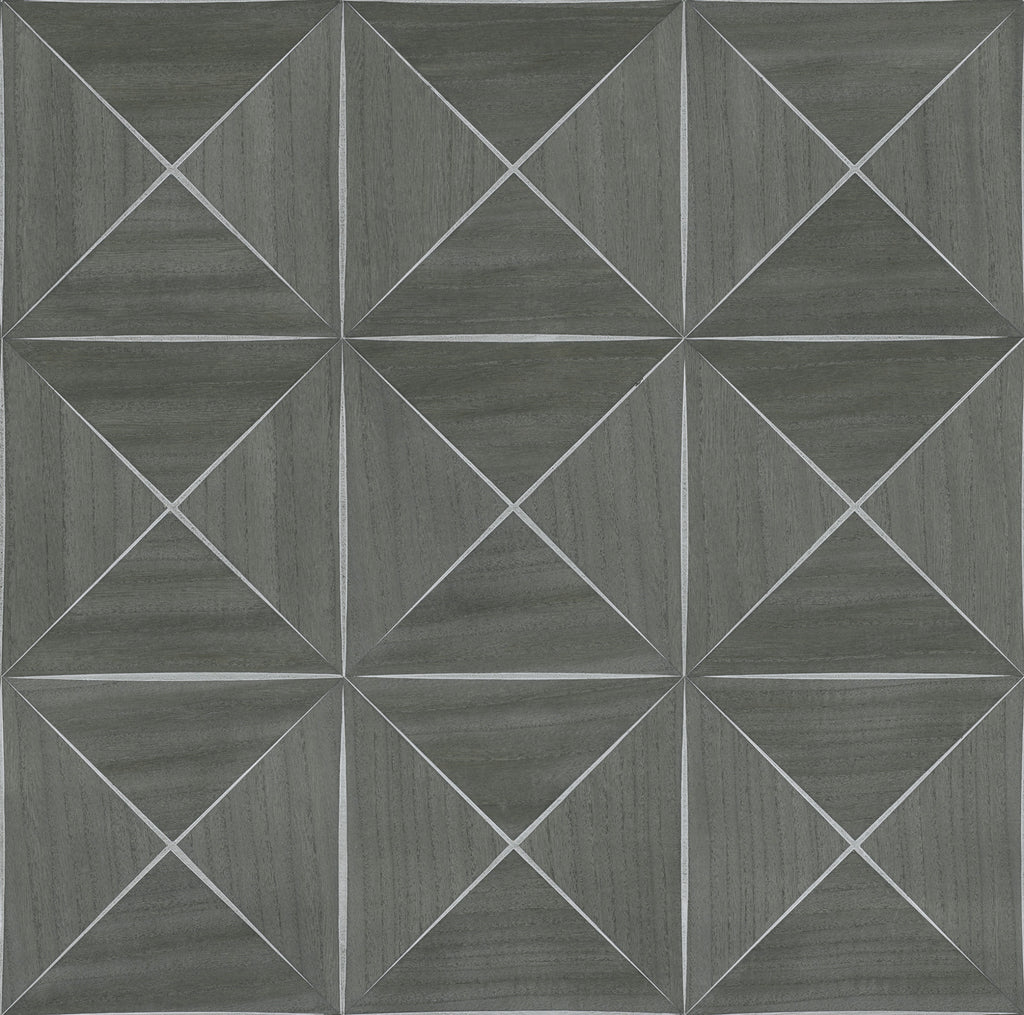 Cold Spring Harbor-Slate Wood Veneer Wallcovering | Phillipe Romano — WOOD-500680