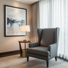 Tweed Bay - Charcoal Upholstered Chair | Architectural Fabrics