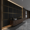 Tropical Trellis - Black Upholstered Wall Panel | Architectural Fabrics