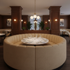 Red Hook - Flax Upholstered Banquette | Architectural Fabrics