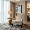 Aspect - Oatmeal Performance Polyurethane Upholstered Chair | Architectural Fabrics