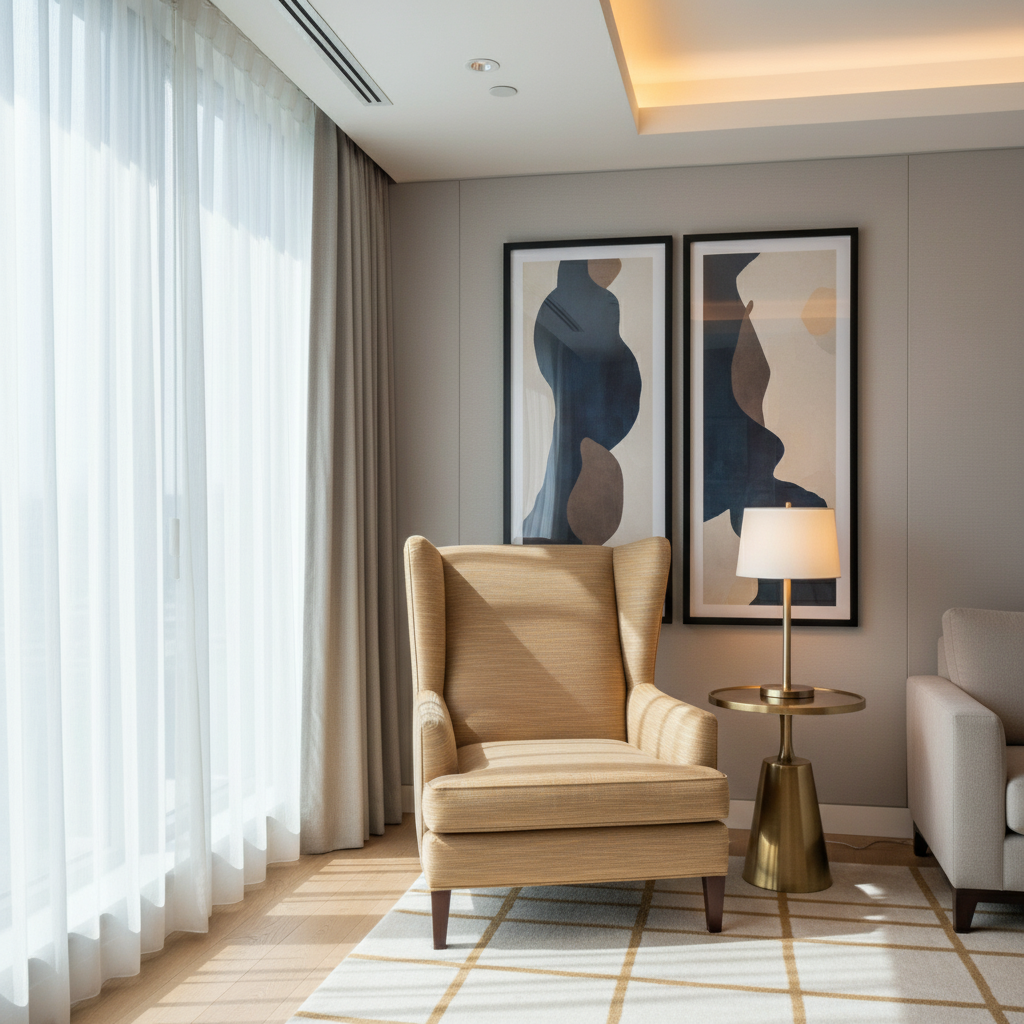 Soper Hole - Beige Upholstered Chair | Architectural Fabrics