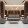 Fine Pebble Texture Cool Graphite Upholstered Sofa | Architectural Fabrics