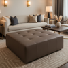 Necker Island - Cocoa Upholstered Ottoman | Architectural Fabrics
