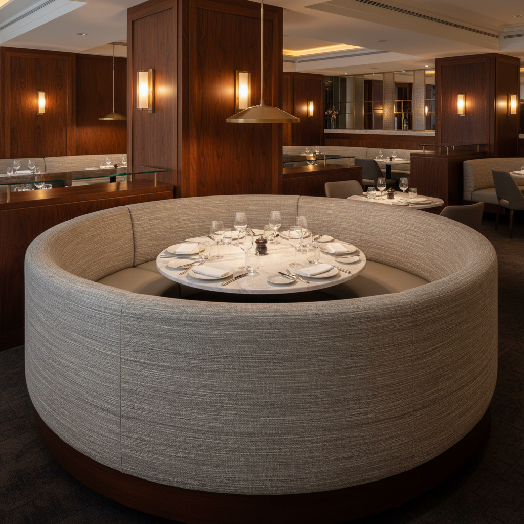 Tumble Reef - Bamboo Upholstered Banquette | Architectural Fabrics