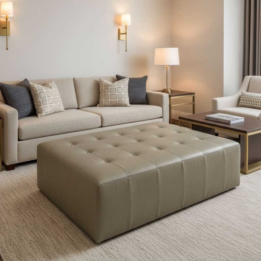 Luxury Cay - Shadow Upholstered Ottoman | Architectural Fabrics