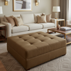 Triangle Reef - Latte Upholstered Ottoman | Architectural Fabrics
