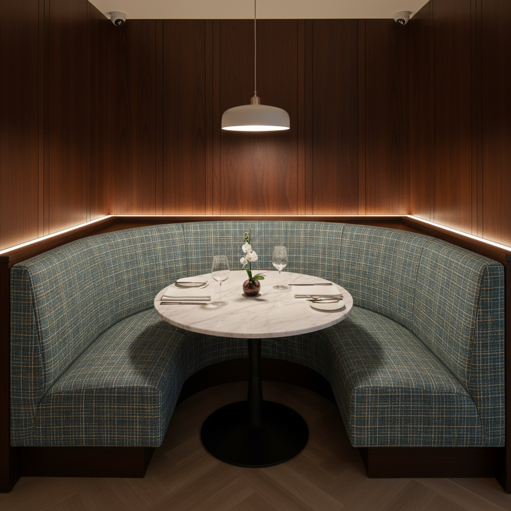 Stingray City - Clover Upholstered Banquette | Architectural Fabrics