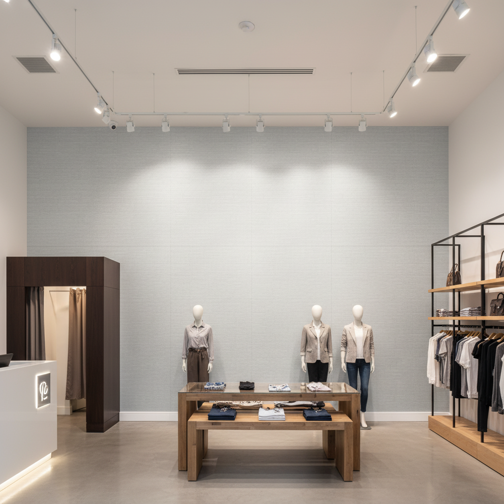 Barnard Type II Vinyl | Hollywood Wallcoverings - Retail Showroom commercial room setting