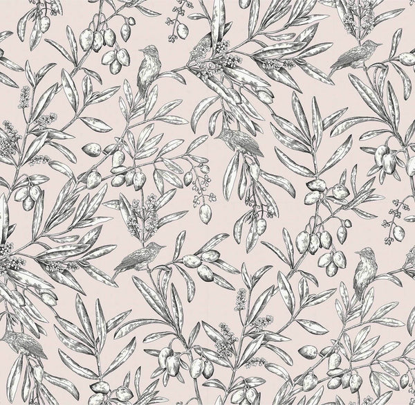 Aceituna Cava, Cava/Rosa Wallcoverings | Coordonné