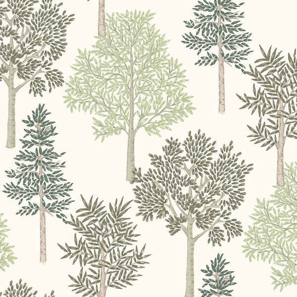 Arboleda Silvestre/Verde Claro, Silvestre/Verde Claro Wallcoverings | Coordonné