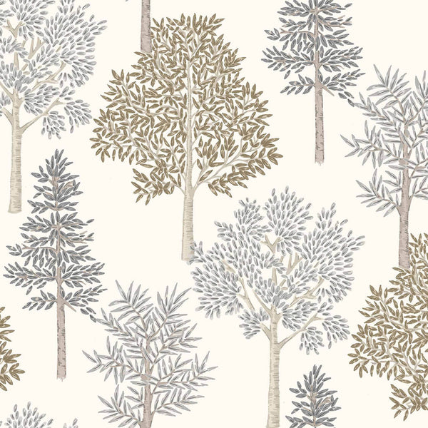 Arboleda Cuero/Marrón, Cuero/Marrón Wallcoverings | Coordonné