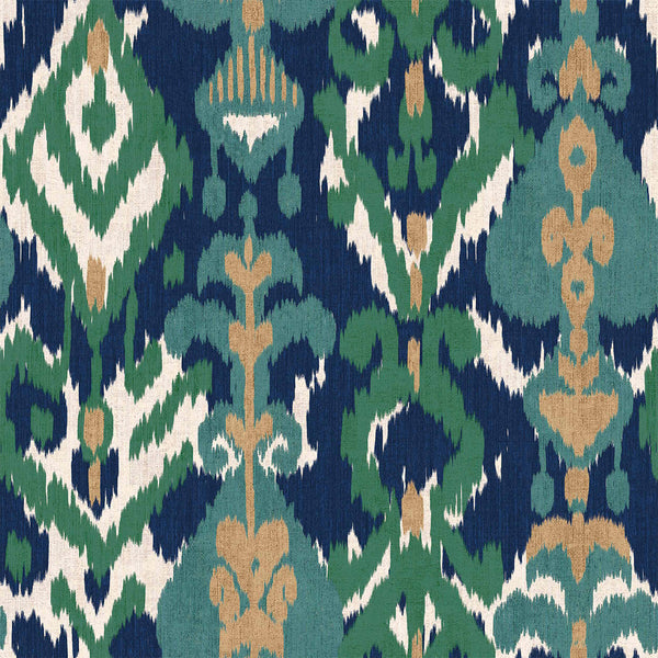 Uzbek Green, Green Wallcoverings | Coordonné