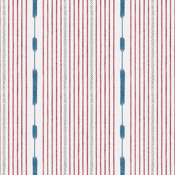 Huipil Red, Red Wallcoverings | Coordonné