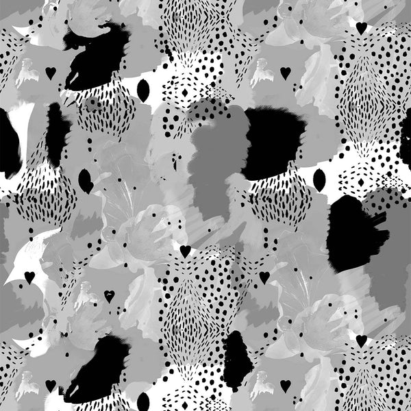 Love Leopard Grey, Leopard Grey Wallcoverings | Newwall