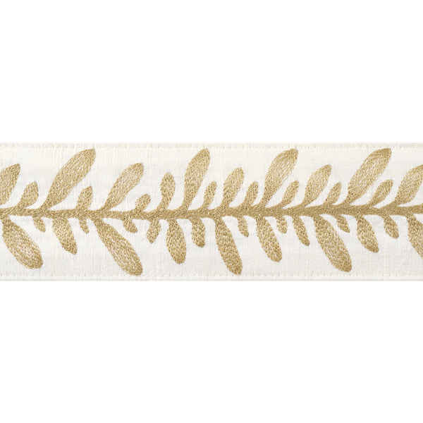 Calathea Tape Tapes &amp; Trims – Soft Gold Fabric | Thibaut