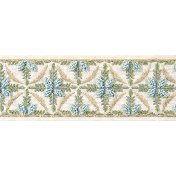 Leila Tape Tapes &amp; Trims - Aqua and Willow | Thibaut