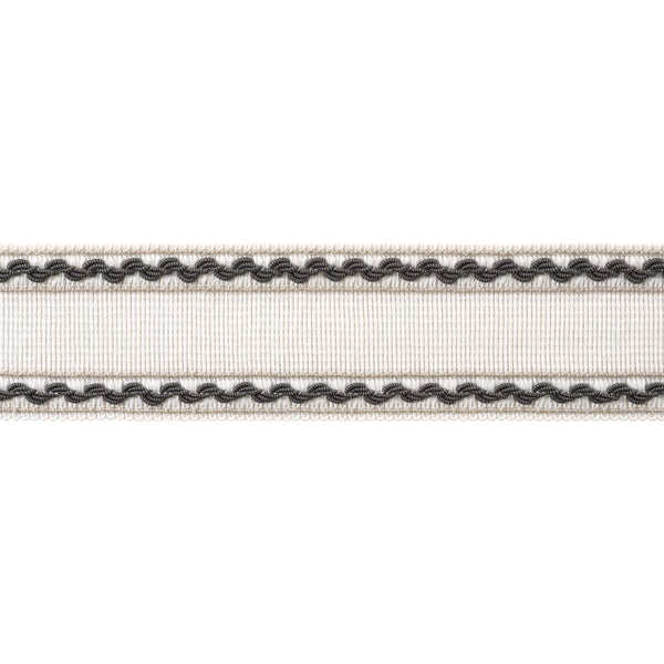 Gabrielle Tape Tapes & Trims – Ebony and Stone Fabric | Thibaut