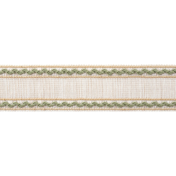 Gabrielle Tape Tapes & Trims – Willow and Soft Gold Fabric | Thibaut