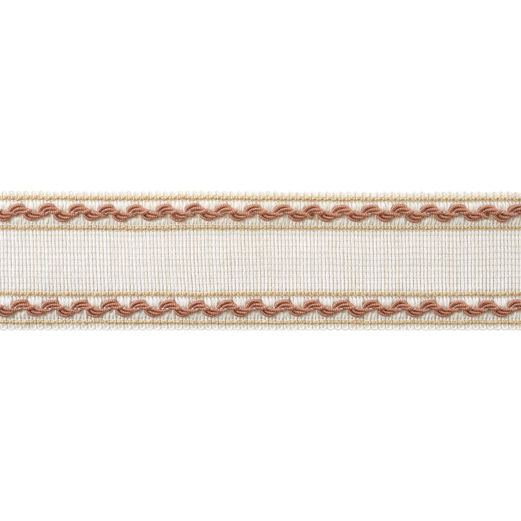 Gabrielle Tape Tapes & Trims – Paprika and Soft Gold Fabric | Thibaut