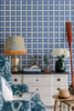 Aegean Tiles Indigo Wallpaper | Mind The Gap