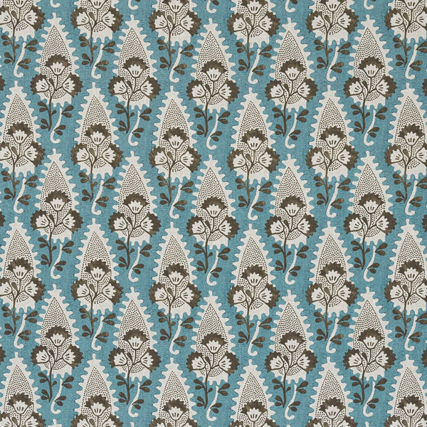 Cornwall Fabric – Brown and Slate | Anna French