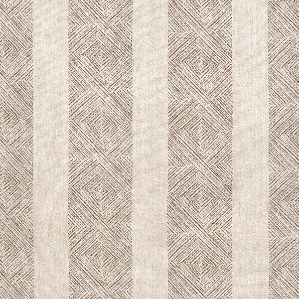 Clipperton Stripe - Brown on Natural Wallcovering | Thibaut
