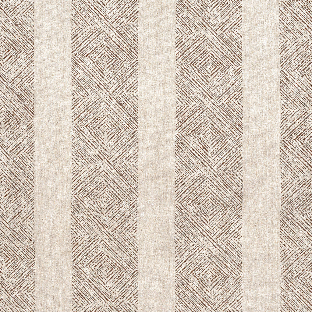 Clipperton Stripe - Brown on Natural Wallcovering | Thibaut