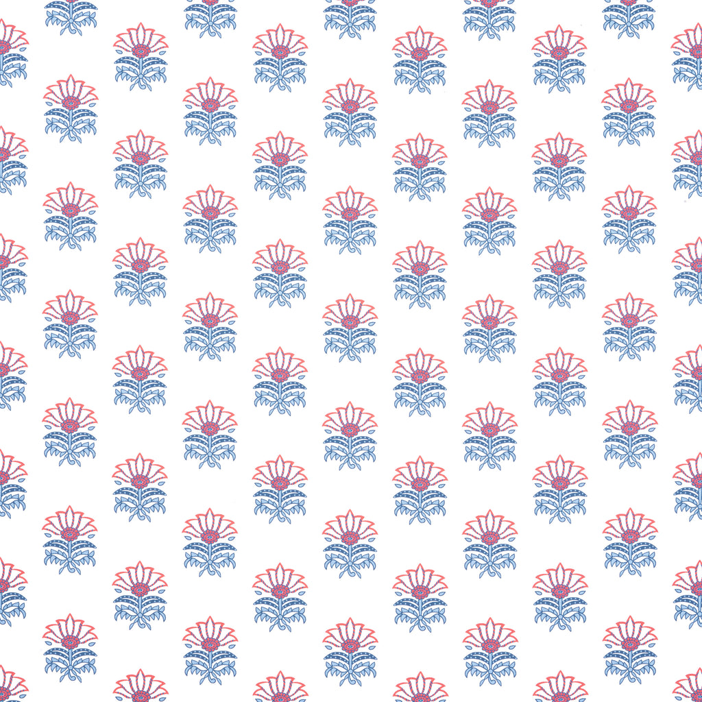Milford - Red and Blue Wallcovering | Thibaut