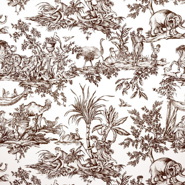 Antilles Toile - Brown Fabric | Anna French