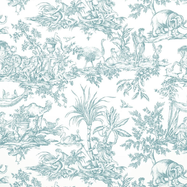 Antilles Toile - Spa Blue Fabric | Anna French