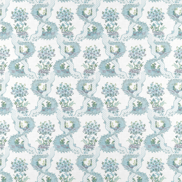 Antoinette - Blue and Plum Wallcovering | Thibaut