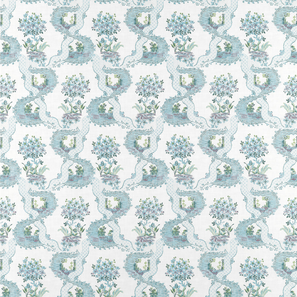 Antoinette - Blue and Plum Wallcovering | Thibaut