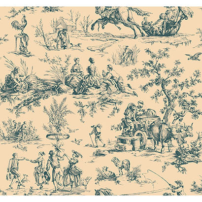 Seasons Toile Wallpaper | Jeffrey Stevens