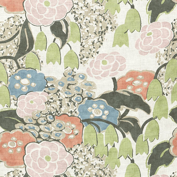 Laura - Blush and Green Fabric | Anna French